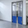 Маятниковая распашная двустворчатая эластичная дверь из ПВХ 260*160